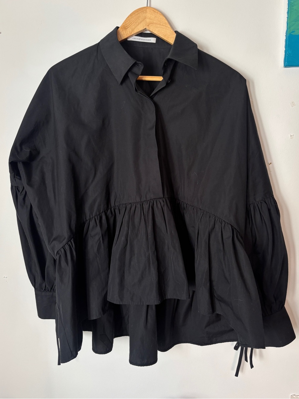 CECILIE BAHNSEN Andrea gathered cotton-poplin blouse